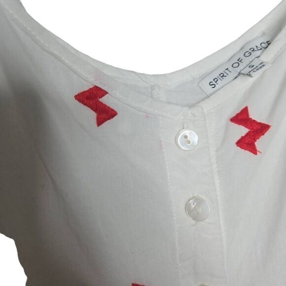 SPIRIT OF GRACE Arlaine Embroidered Button Front Dress Size S - Picture 9 of 9